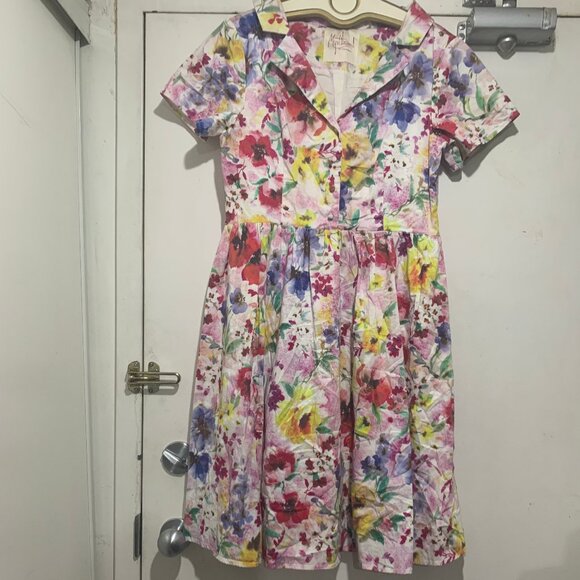 MYRTLEWOOD OF CALIFORNIA MIDI FLORAL PRINT DRESSES SIZE XL - Picture 2 of 8